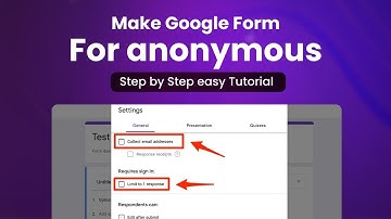 How to make google form anonymous 2024 (Easy Steps)