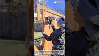 Installing A Wooden Fence Gate Using A Pneumatic Nail Gun