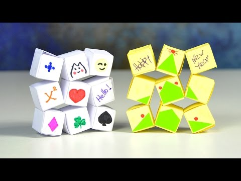Оригами Антистресс - Движущиеся кубики из бумаги | Волшебные пазлы своими руками