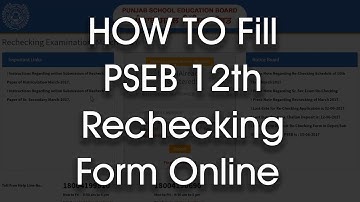 How to Apply for Rechecking of 12th Exam Paper in PSEB | 2017