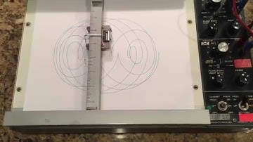 Phase plane of a coupled oscillator on an HP135A X-Y recorder