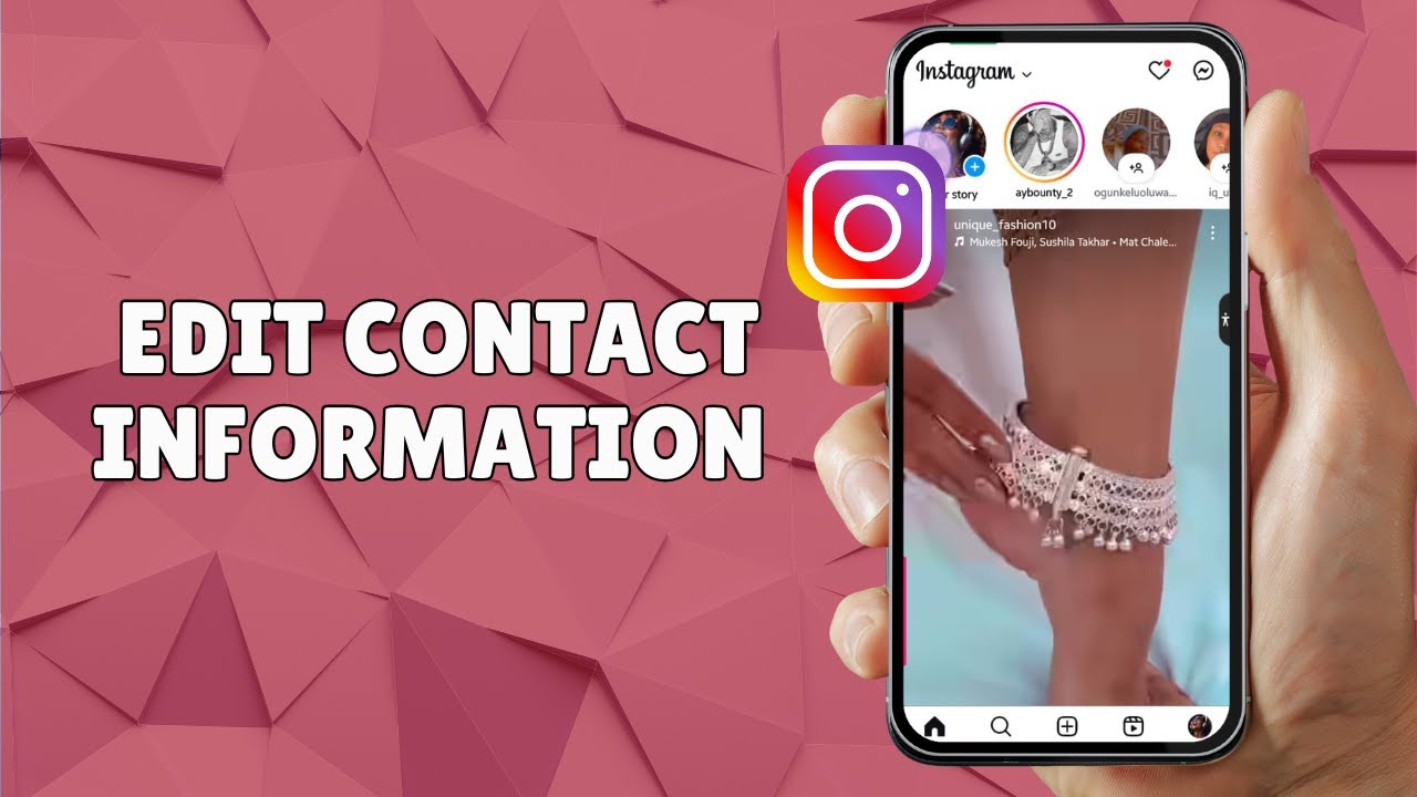 HOW TO EDIT CONTACT INFORMATION ON INSTAGRAM - YouTube