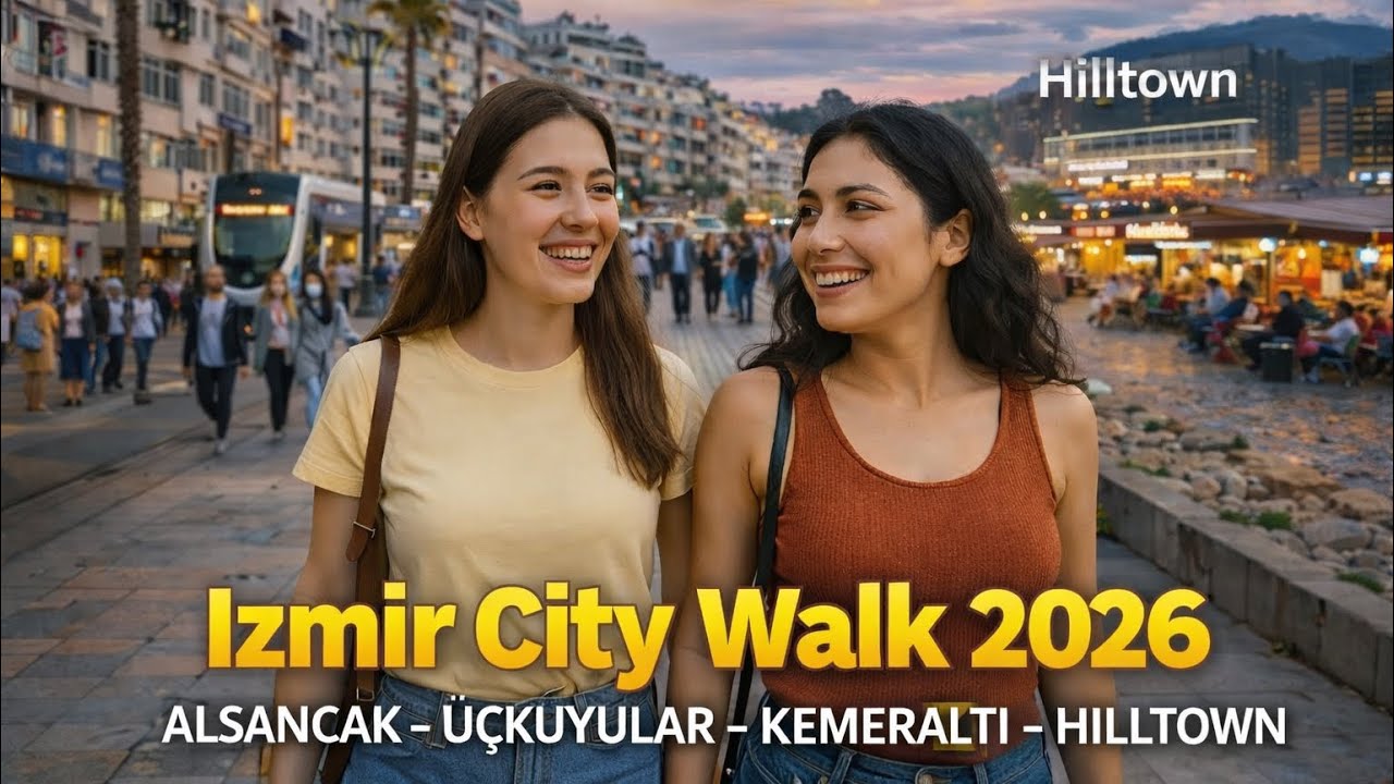 Izmir City Walk 2026 | Alsancak – Üçkuyular – Kemeraltı – Hilltown in 4K Turkey 🇹🇷