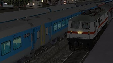 SHATABDHI OVERTAKE PRAYAGRAJ EXP  || indian railway in MSTS OPEN RAIL ||