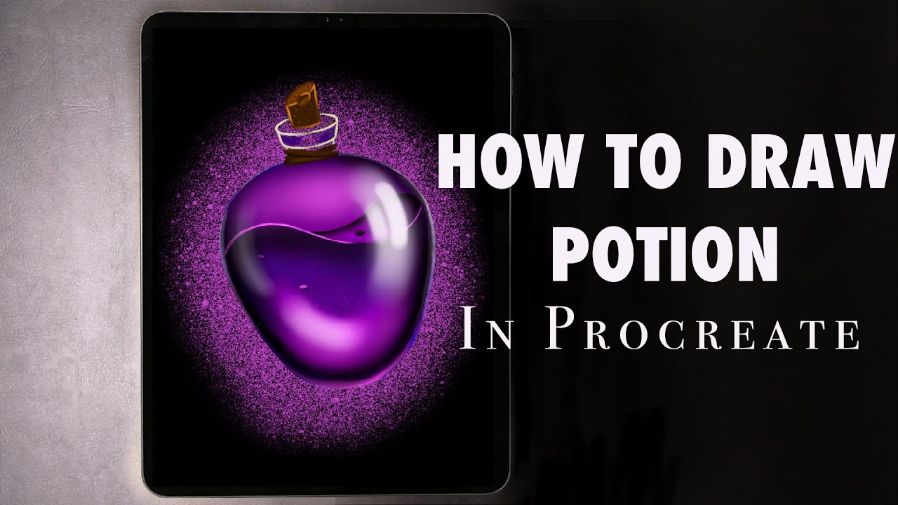 You Can DRAW This | Realistic Magic Bottle in Procreate | Tutorial for ...