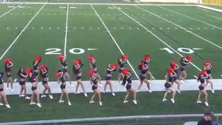 Orange Coast College dance team.  Sideline Pom routine.  1st football game 2016-17