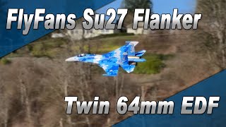 FlyFans Ukrainian SU-27 - Twin 64mm RC EDF