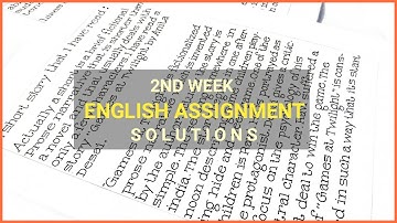 Hsc 22 English assignment || 2nd Week assignment Answer || English Assignment solutions