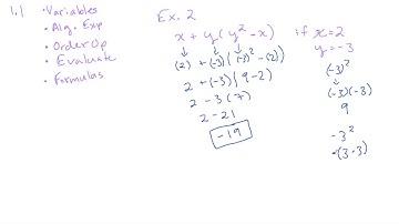 Algrebra 2: Lesson 1-1 Expressions and Formulas