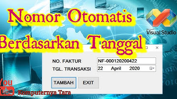 Nomor Otomatis Berdasarkan Tanggal Pada Visual Basic .Net (VB.NET)