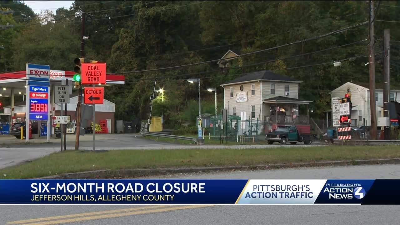 Coal Valley Road in Jefferson Hills closed due to construction project