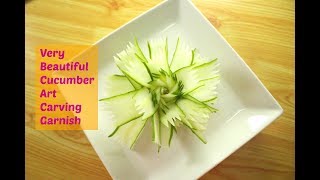 How To Make a Very Beautiful Cucumber Flower Carrot Carving Fruit and Vegetable  Garnish