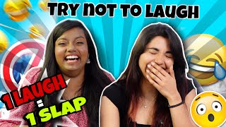 Try not to LAUGH Challenge 😂| 1 LAUGH = 1 SLAP👋🏻😵