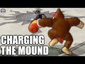 Charging the mound is optimal in mario baseball