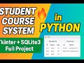🎓 Student Course Management System in Python | Tkinter + SQLite3 Full Project with GUI & Chart