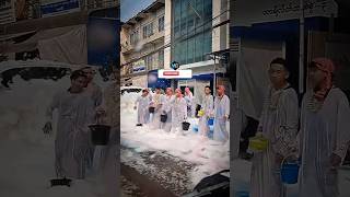 Thingyan Water Festival Dance! 💦 Epic Foam Party Vibes in Myanmar 🇲🇲🕺 with a Global Flair ✨