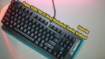 Rapoo V500 PRO 87 Wired Mechanical Gaming Keyboard Unboxing