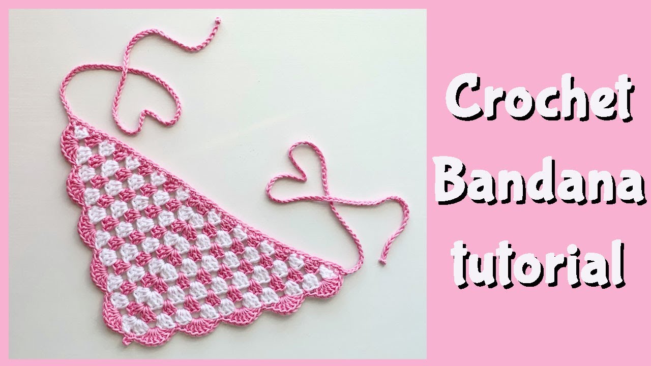 Crochet Bandana Hair Scarf Basic How to Valentines Day TUTORIAL