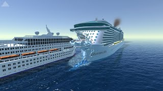 Cruise Ship suffered major damage after colliding  Cruise Ship Handling