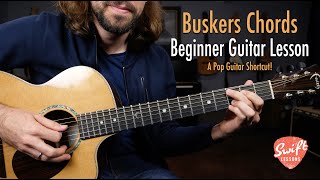 Beginner Buskers Style Guitar Chords Lesson | Play Hundreds of Songs