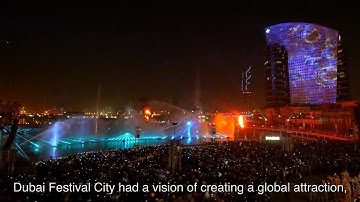 Projection Mapping with Panasonic Projector - Dubai Festival City