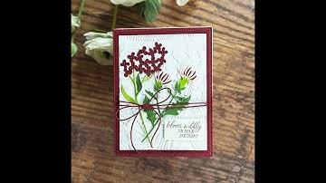 Wildflower Die cut Layers Birthday Card + 3D Embossing sw