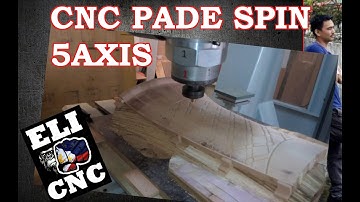 CNC PADE SPIN MACHINE 5 AXIS WITH ALPHACAM -SOLID WOOD BACKREST CHAIR W/ DESIGN //  ELI CNC XYZ 3D
