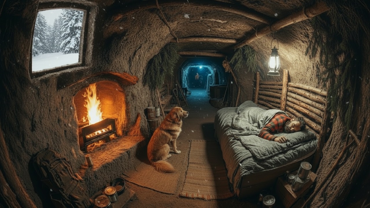 Building a Secret Underground Home: Fighting Rain & Snow