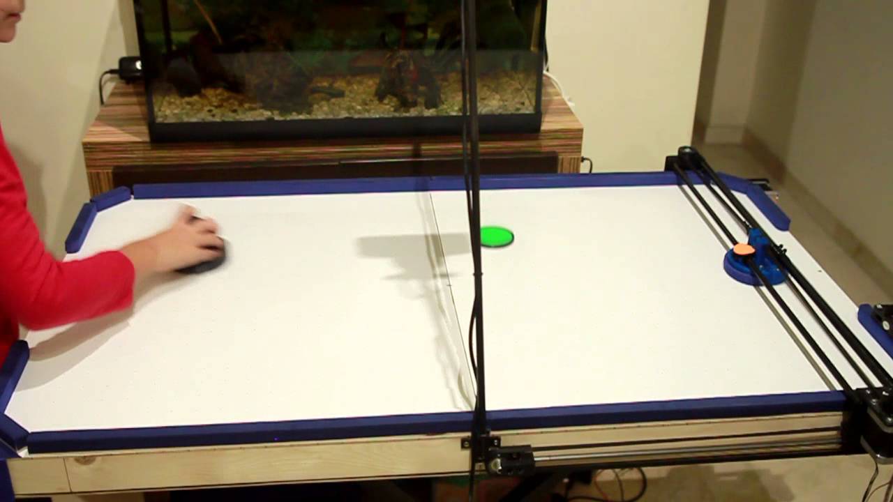 Air Hockey Robot Project (a 3D printer hack) by JJROBOTS