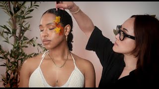 [ASMR] Spring Blossom Glam: Coachella Festival Flower Makeup 2024 | Soft Spoken 'Unintentional'