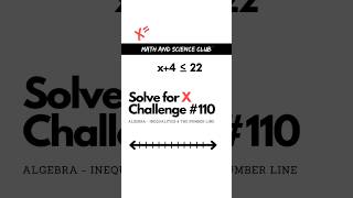 Solve for X Challenge # 110 | How to solve inequalities