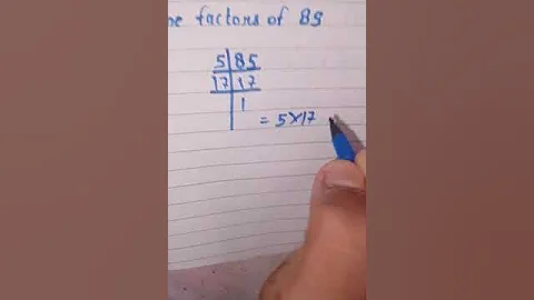 prime factors of 85 #shorts