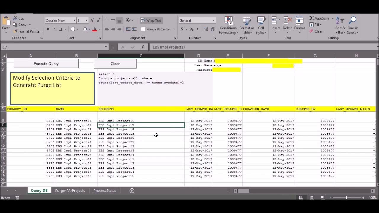 Purge & Archive Projects Data in Oracle EBS R12 YouTube