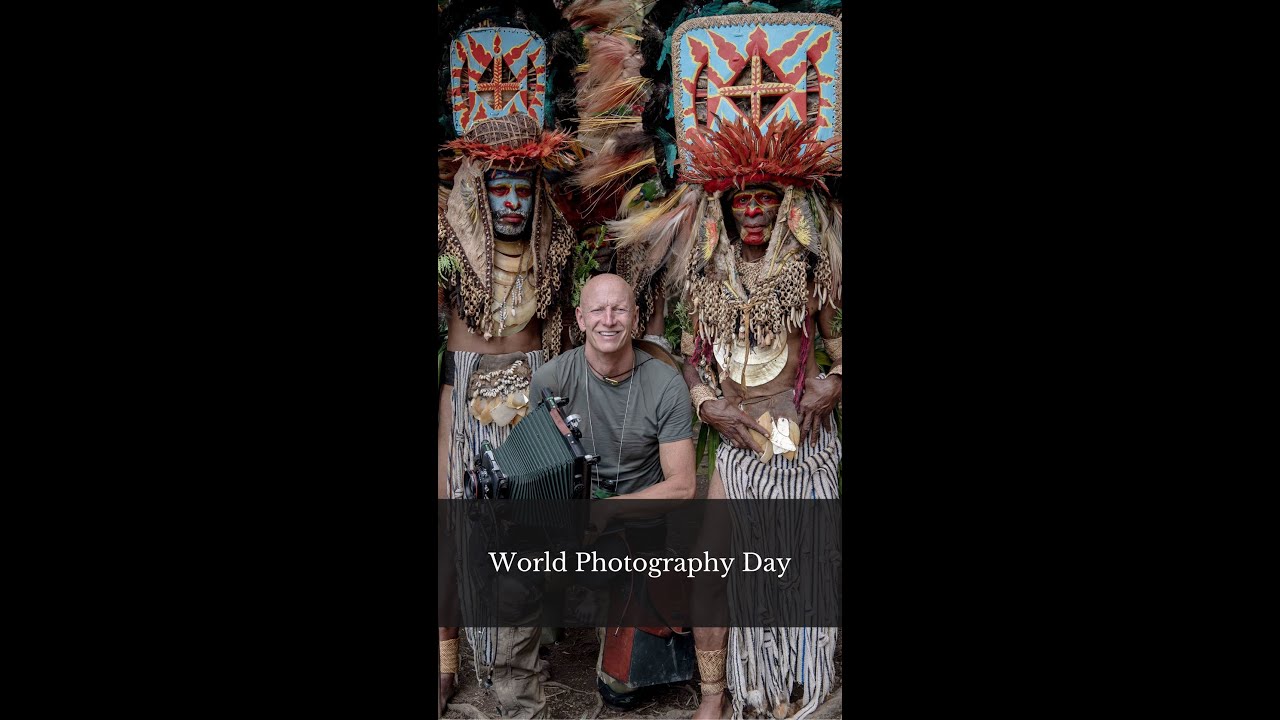 Jimmy Nelson celebrating World Photography Day embracing the analogue 10x8 plate camera 📸