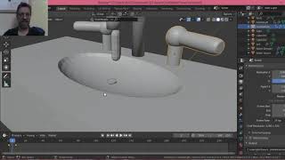 BTS (Behind the Scene) Blender physics of a sink backed up.