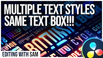 Multiple Text Styles in Same Text Box in DaVinci Resolve | Different Fonts and Size in Same Text Box