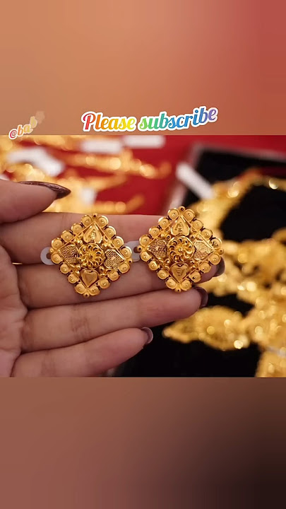 Gold earrings designs latest collection 😲 #gold #trending #earrings #shorts #shortvideo #youtube