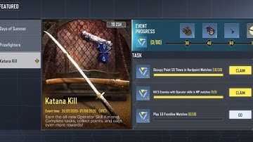 COMPLETING KATANA KILL MISSION (EVENT) IN COD MOBILE