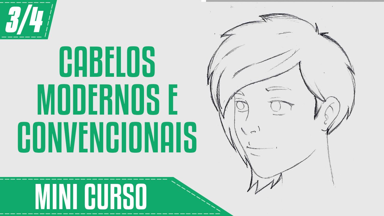COMO DESENHAR CABELOS 3/4