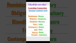 Synonyms academic words ?list with meanings shorts spokenenglish englishgrammar vocabulary