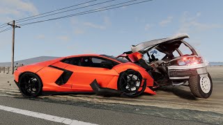 High Speed Traffic Crashes  BeamNG Drive