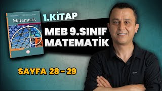 9. sınıf | meb matematik ders kitabı | sayfa 28-29