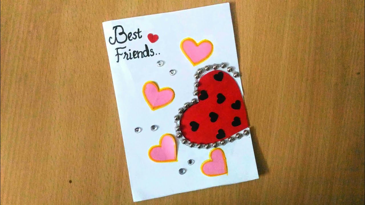 Beautiful Friendship Day Card || Handmade Greeting Card ...