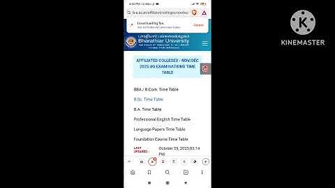 Bharathiar University  November 2025 Exam Timetable Published!!