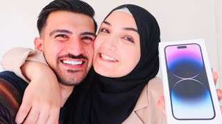 فاجأت زوجتي بالايفون الجديد!! على طريقتي❤️