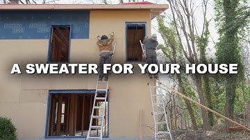 this will be the norm in the US soon ... TimberHP Timber Board exterior rigid wood fiber insulation