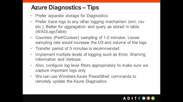 Logging, Performance Counters
