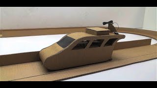 How to make High speed Hovercraft train out of cardboard with your own hands by STRIKE 450 views 1 year ago 4 minutes, 42 seconds