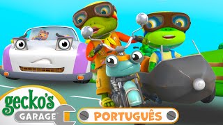 Perseguição de carro com a Vovó | Melhores Episódios | Garagem do Gecko em Português | Desenhos