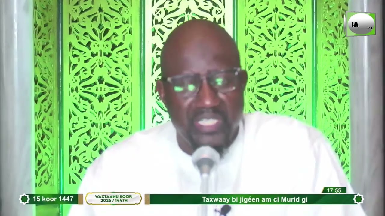 Grande Mosquée de Touba J/15 Ramadan 2026 Takhaway Bi Jiguén Am Ci Murid Gui S.Fallou Bousso Tamba